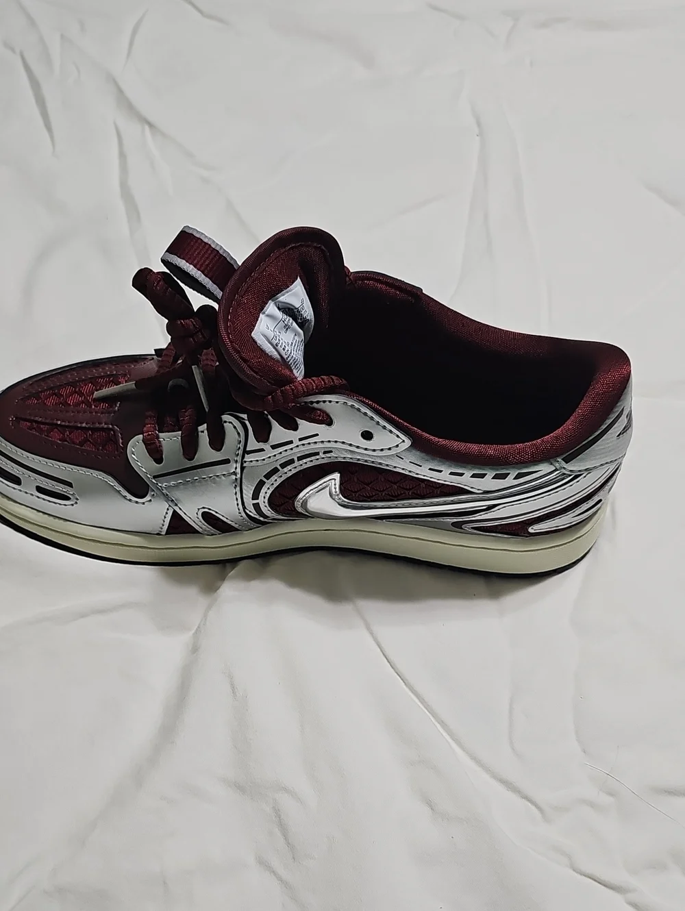 Nike Maroon and Silver, Air Jordan Women's Athletic Sneakers